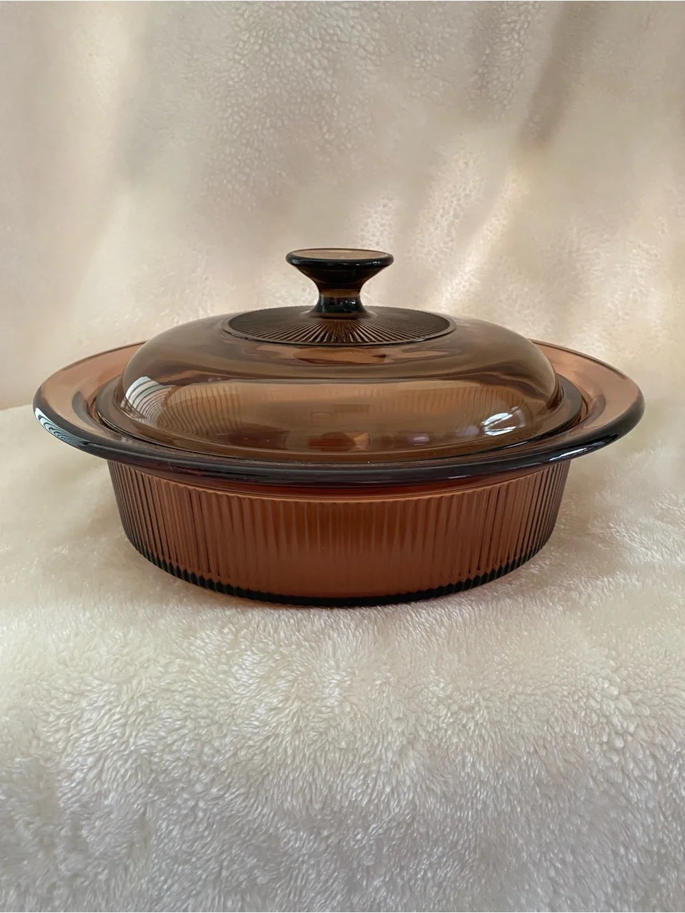 Amber Vision Corningware Glass Covered Casserole Dish - Home Kitchen